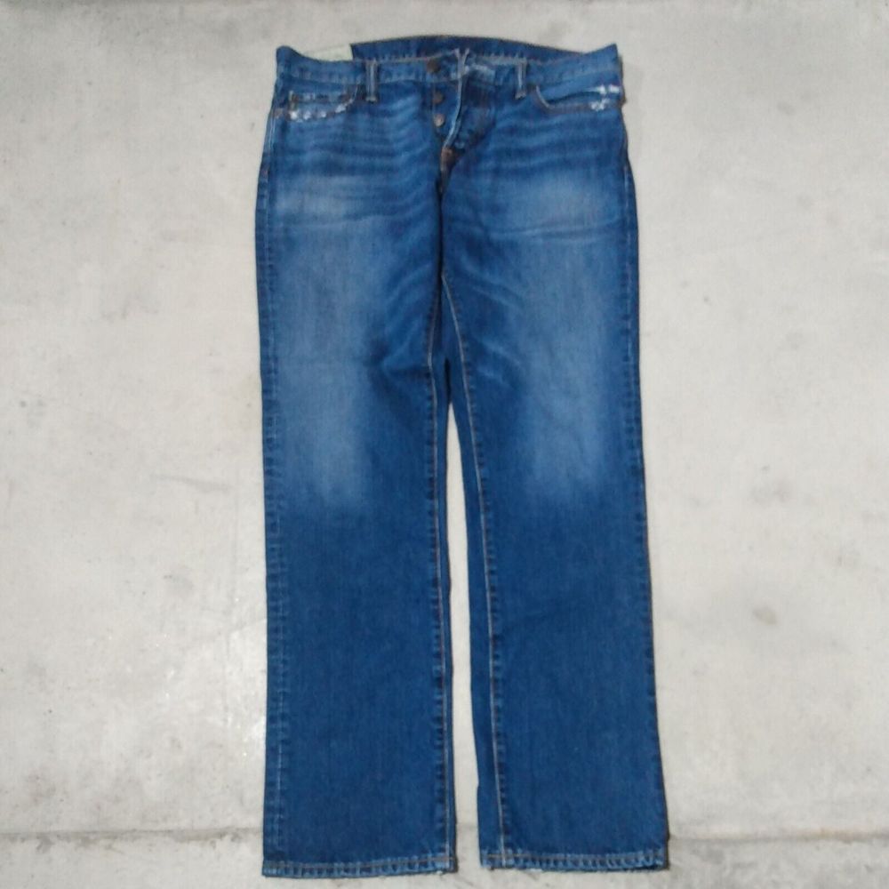 Vintage Abercrombie & Fitch Mens Jeans Straight Button Fly Size 34 x 34